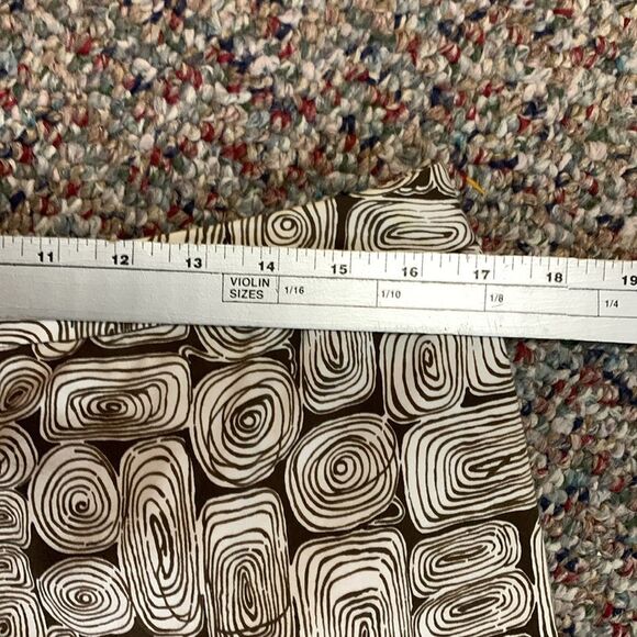 Talbots Brown White Swirl Print Stretch High Waist Tapered Pants Size 12 - Picture 8 of 11